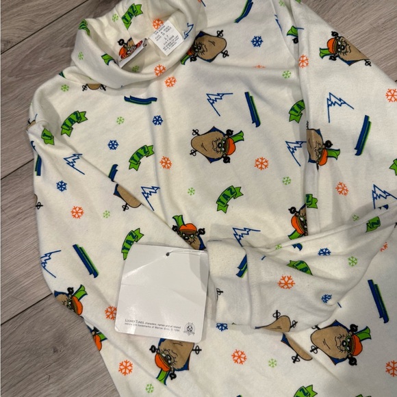 Vintage Looney Tunes Taz Long Sleeve L 7 AOP - Picture 3 of 3